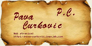 Pava Ćurković vizit kartica
